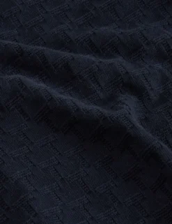 Marken-Pullover mit Rundhalsausschnitt und Struktur