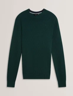 Marken-Pullover mit Rundhalsausschnitt und Struktur