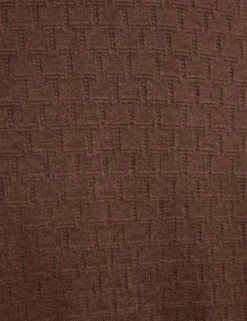 Marken-Pullover mit Rundhalsausschnitt und Struktur