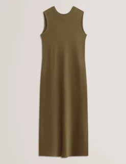 Maxikleid mit Strickpaneel