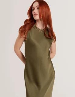Maxikleid mit Strickpaneel