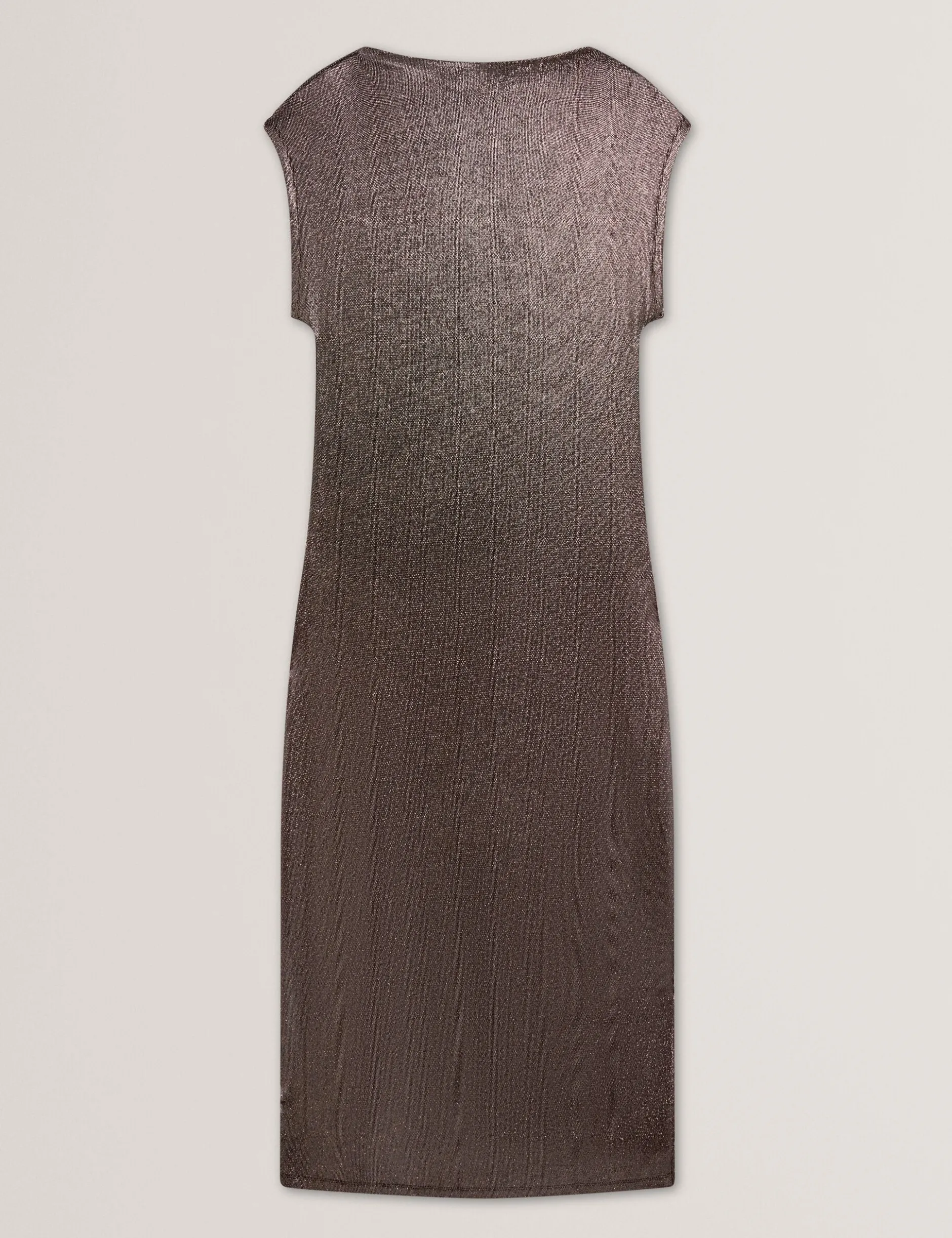 Midi-Kleid aus metallisch schimmerndem Webstoff