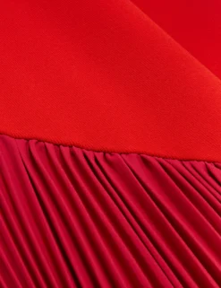 Midikleid mit Farbblock-Falten