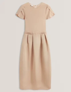 Midikleid mit tulpenförmigen Ärmeln (anprobierbar)