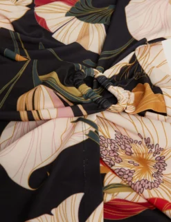 Midikleid mit Wickeloptik und Blumenmuster