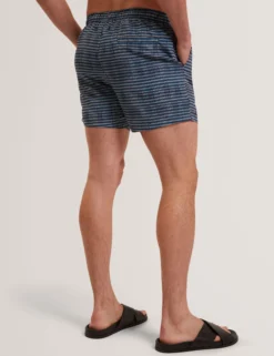Mid-Length Badeshorts mit verschwommenem Karomuster