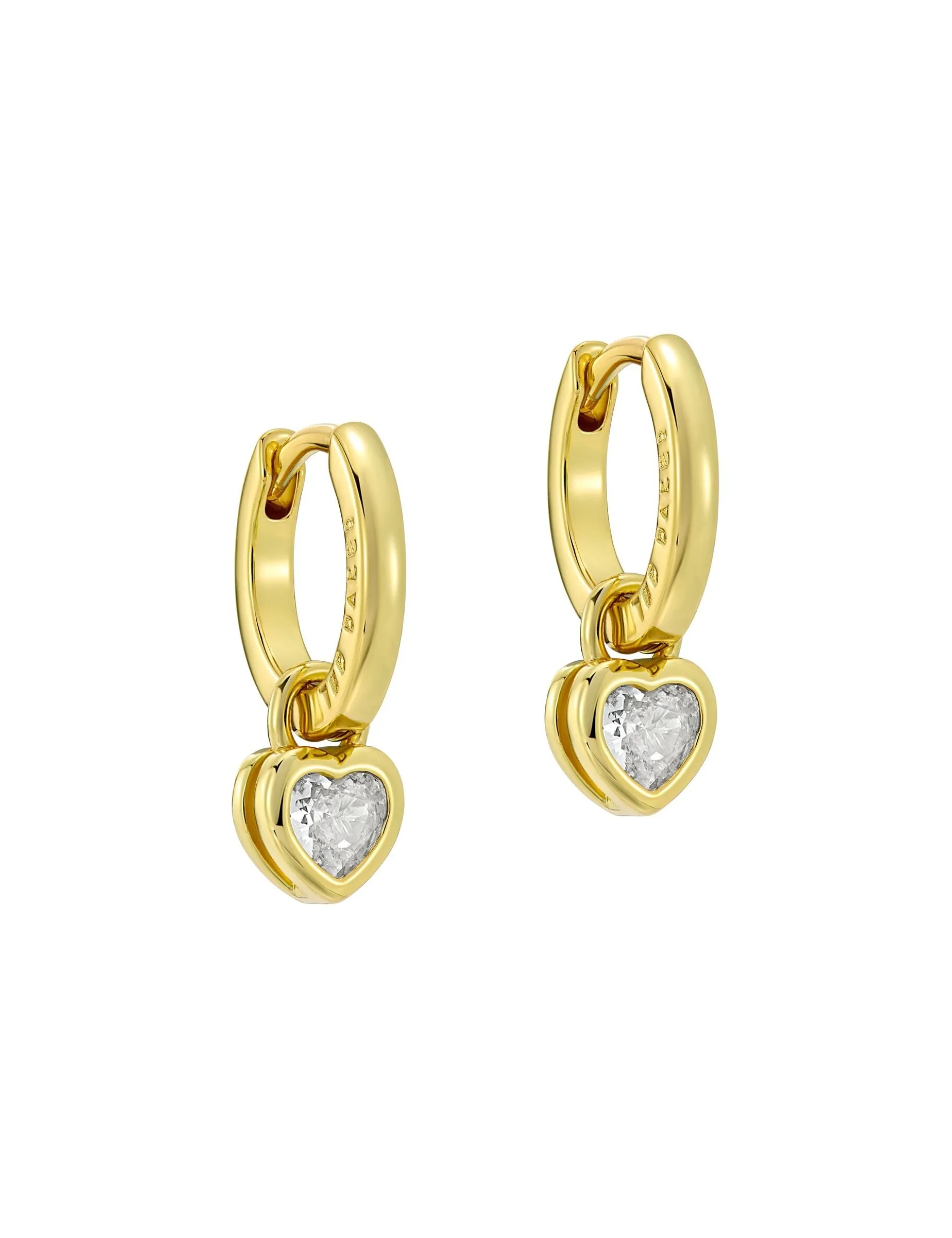Mini Crystal Heart Huggie Ohrringe