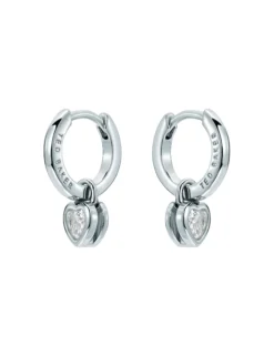 Mini Crystal Heart Huggie Ohrringe