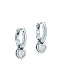 Mini Crystal Heart Huggie Ohrringe