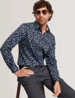 Mini Floral Stretch Cotton Regular Shirt