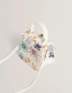 Mini-Henkeltasche mit Blütenmuster