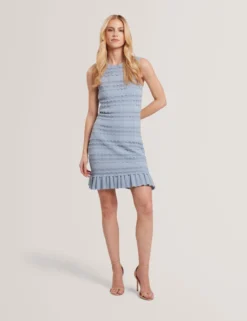 Minikleid mit Muschelsaum
