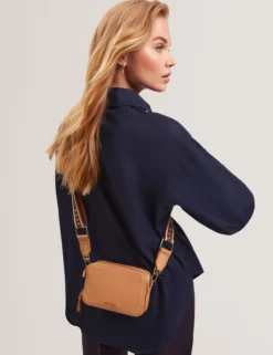 Mini-Leder-Umhängetasche für Kameras
