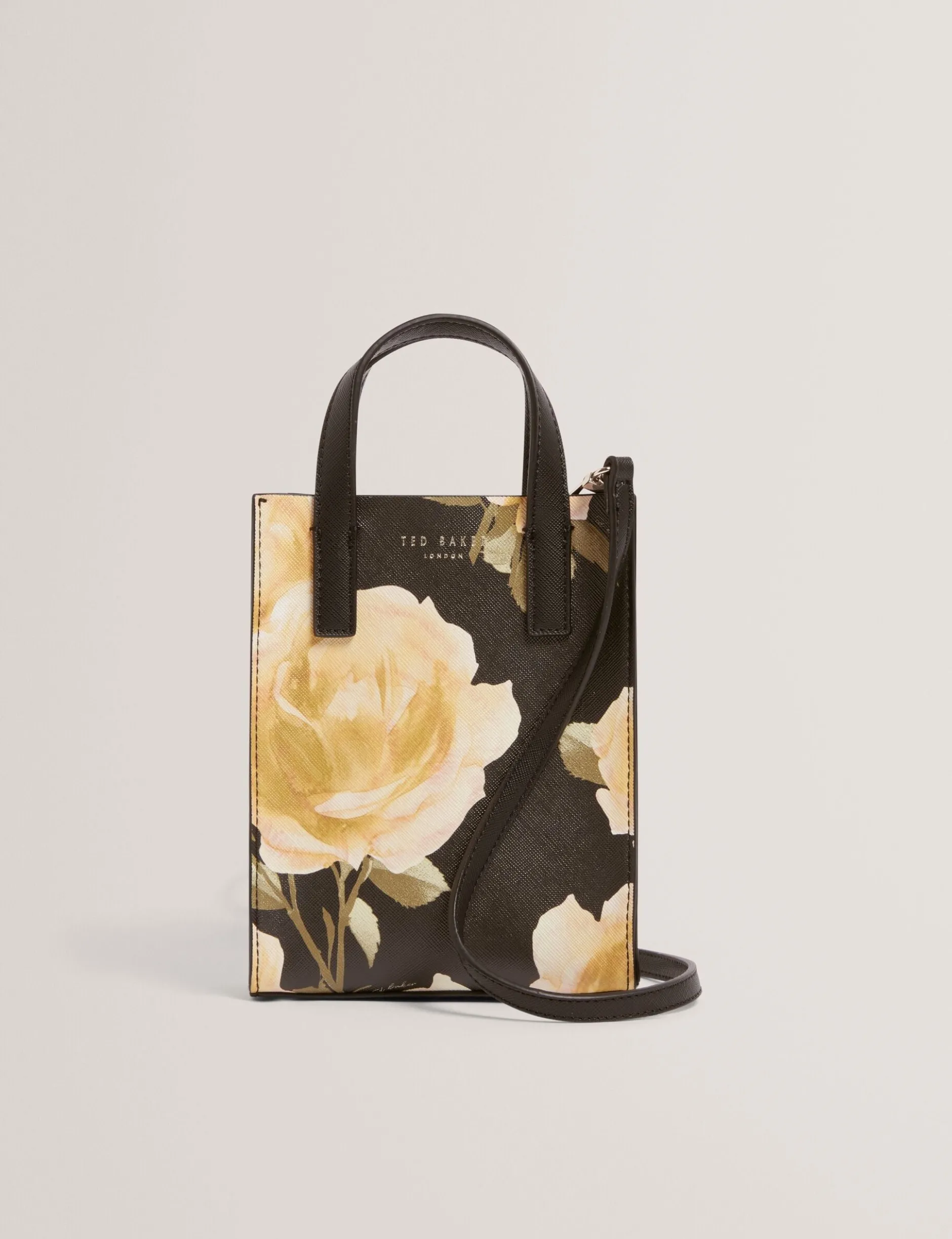 Mini-Tragetasche mit Rosenprint