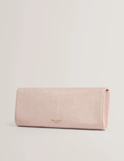 Moire Baguette Clutch-Tasche zum Umklappen