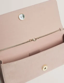 Moire Baguette Clutch-Tasche zum Umklappen