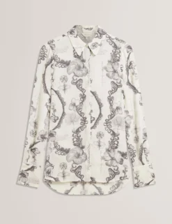 Nottingham Lace Print Longline Shirt