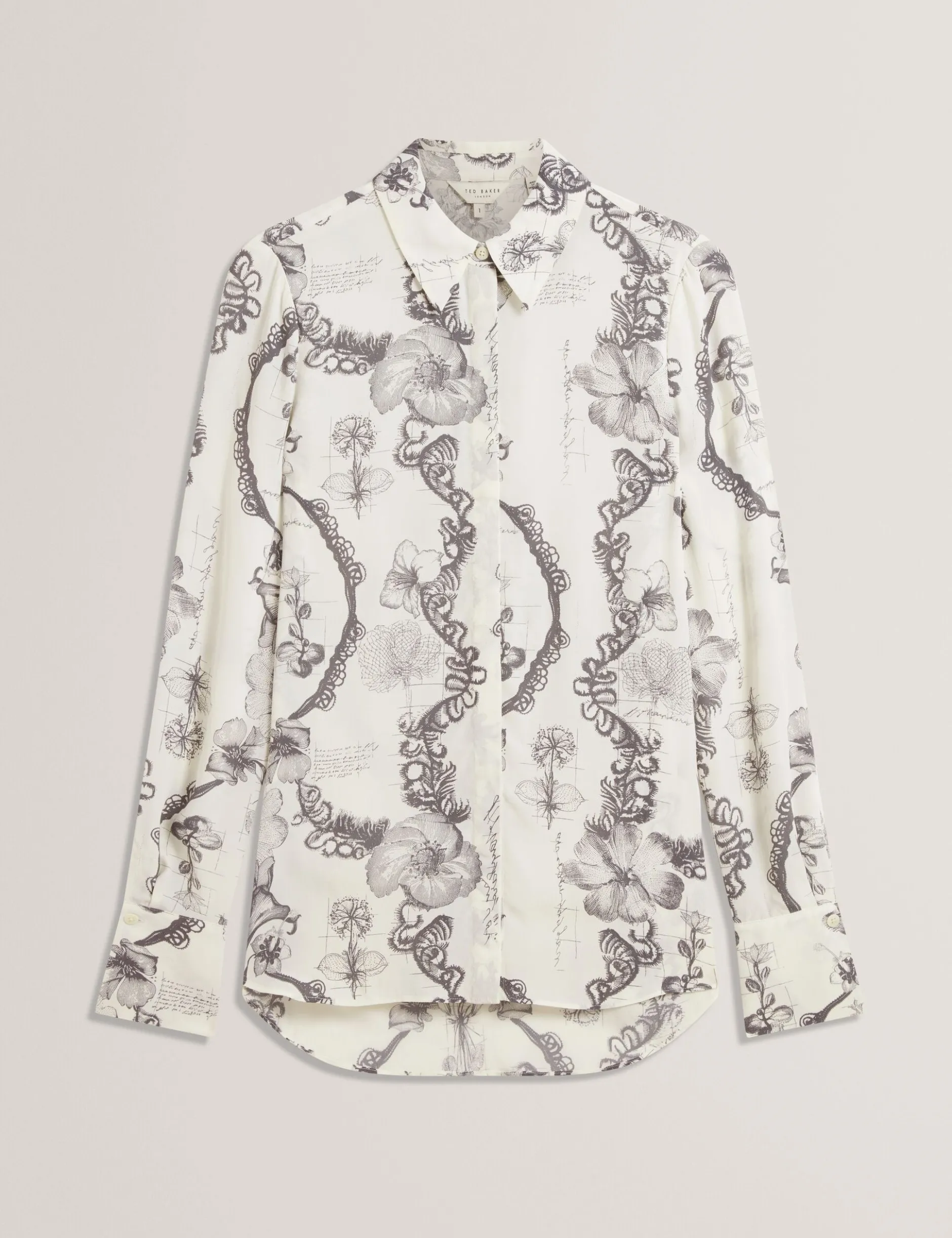 Nottingham Lace Print Longline Shirt