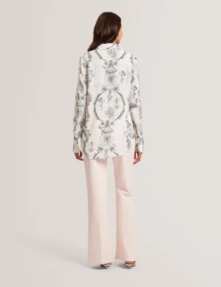 Nottingham Lace Print Longline Shirt