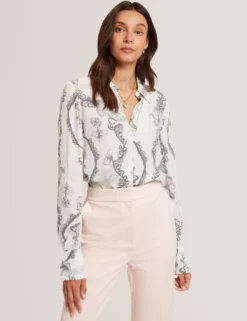 Nottingham Lace Print Longline Shirt