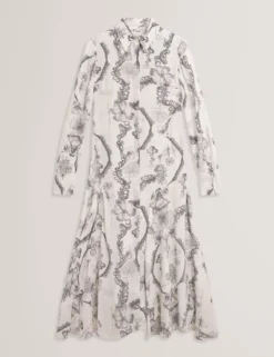 Nottingham Midi-Hemdkleid mit Spitzenprint