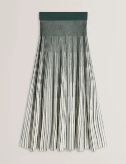 Ombre Rippstrick-A-Linien-Midirock