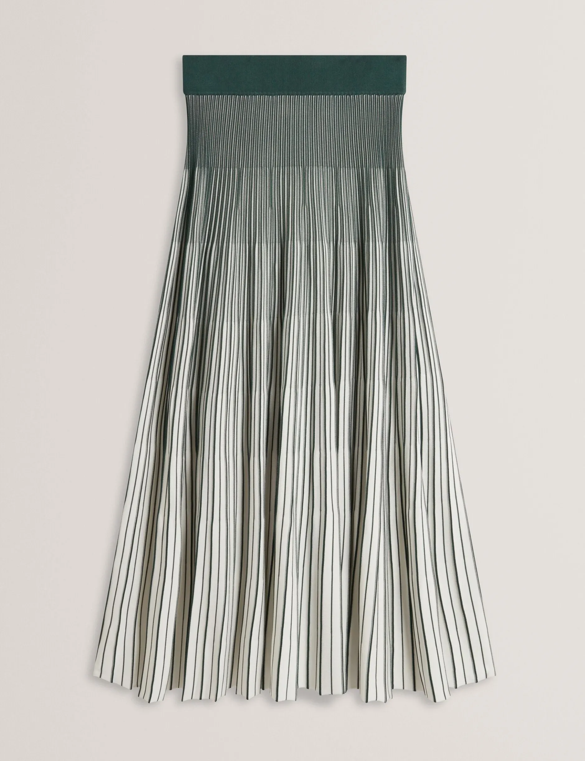 Ombre Rippstrick-A-Linien-Midirock