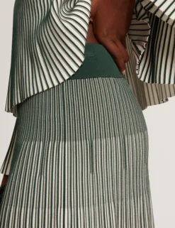 Ombre Rippstrick-A-Linien-Midirock