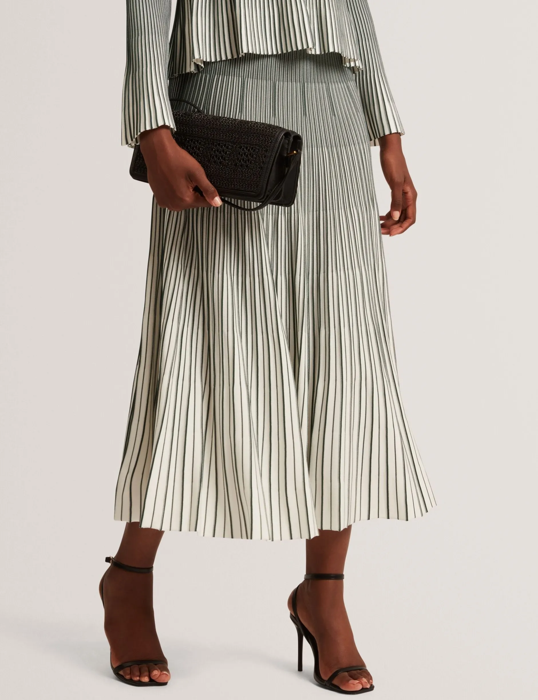 Ombre Rippstrick-A-Linien-Midirock