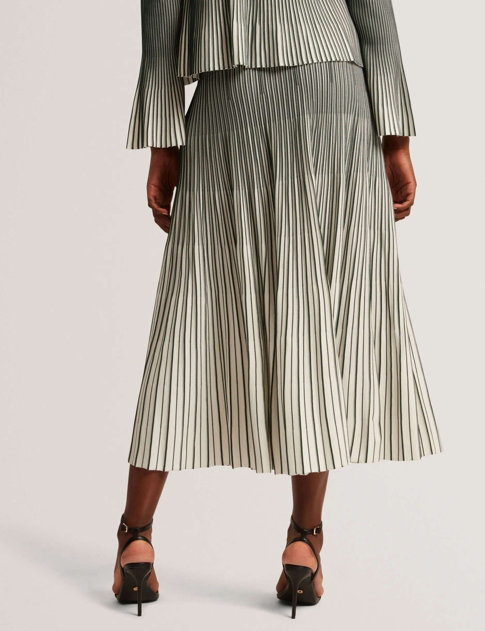 Ombre Rippstrick-A-Linien-Midirock