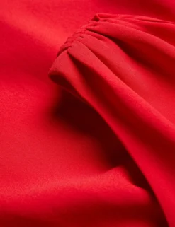 One-Shoulder-Maxikleid aus Webstoff