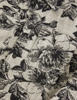 Overshirt mit schattiertem Blumenmuster und Jacquard-Einsatz