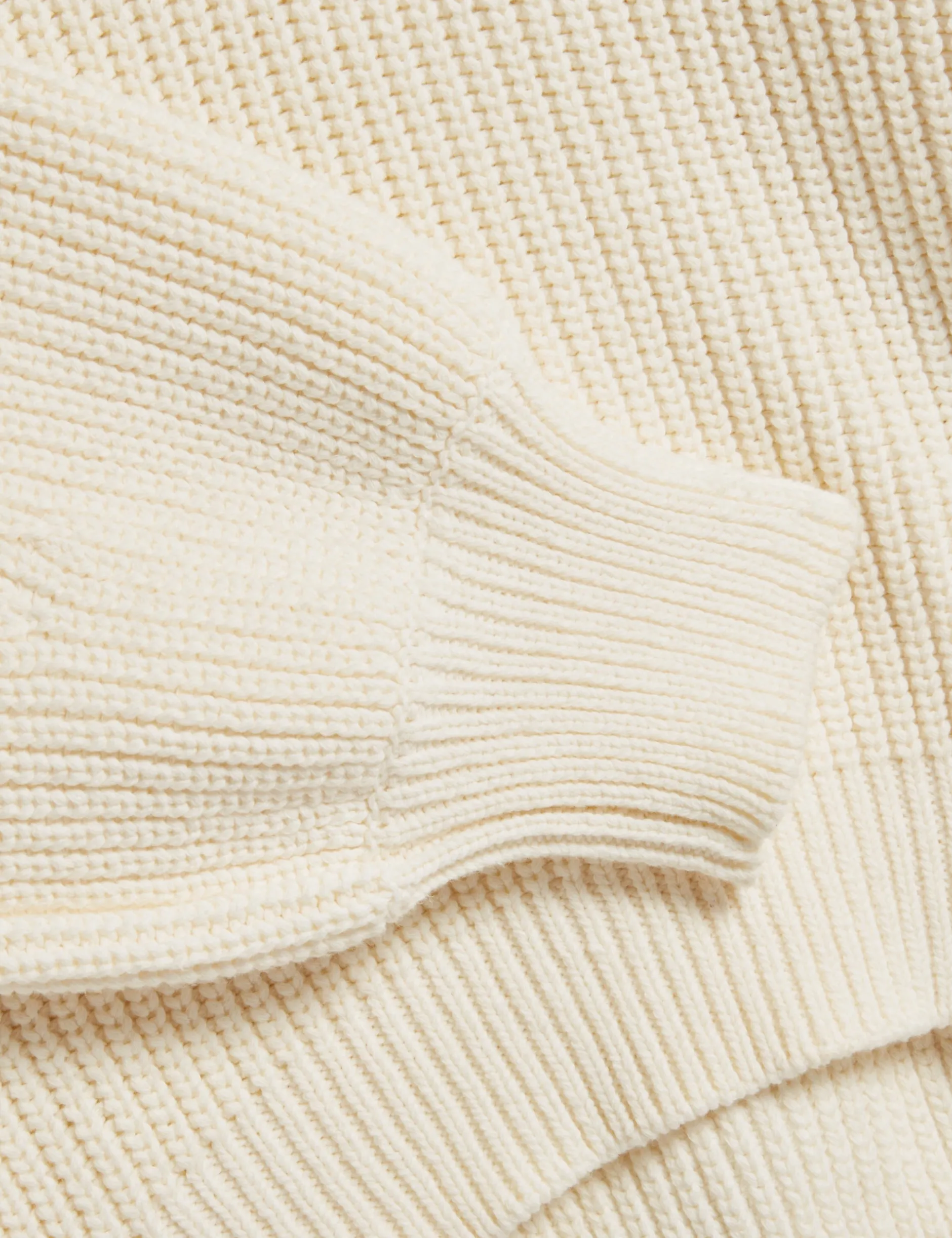 Oversized V-Ausschnitt Fischerpullover