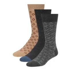 3 Paar bedruckte Crew-Socken
