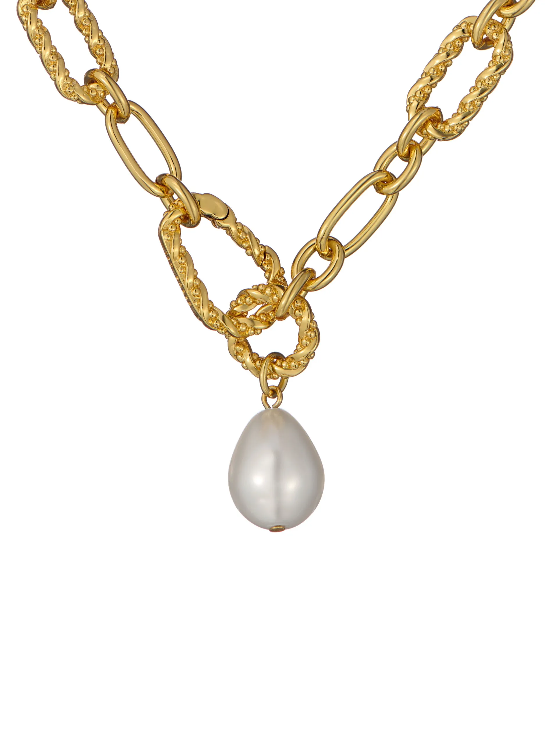 Perlenanhänger mit gedrehter Kette