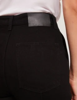 Pintuck Kick Flare High Waisted Jeans