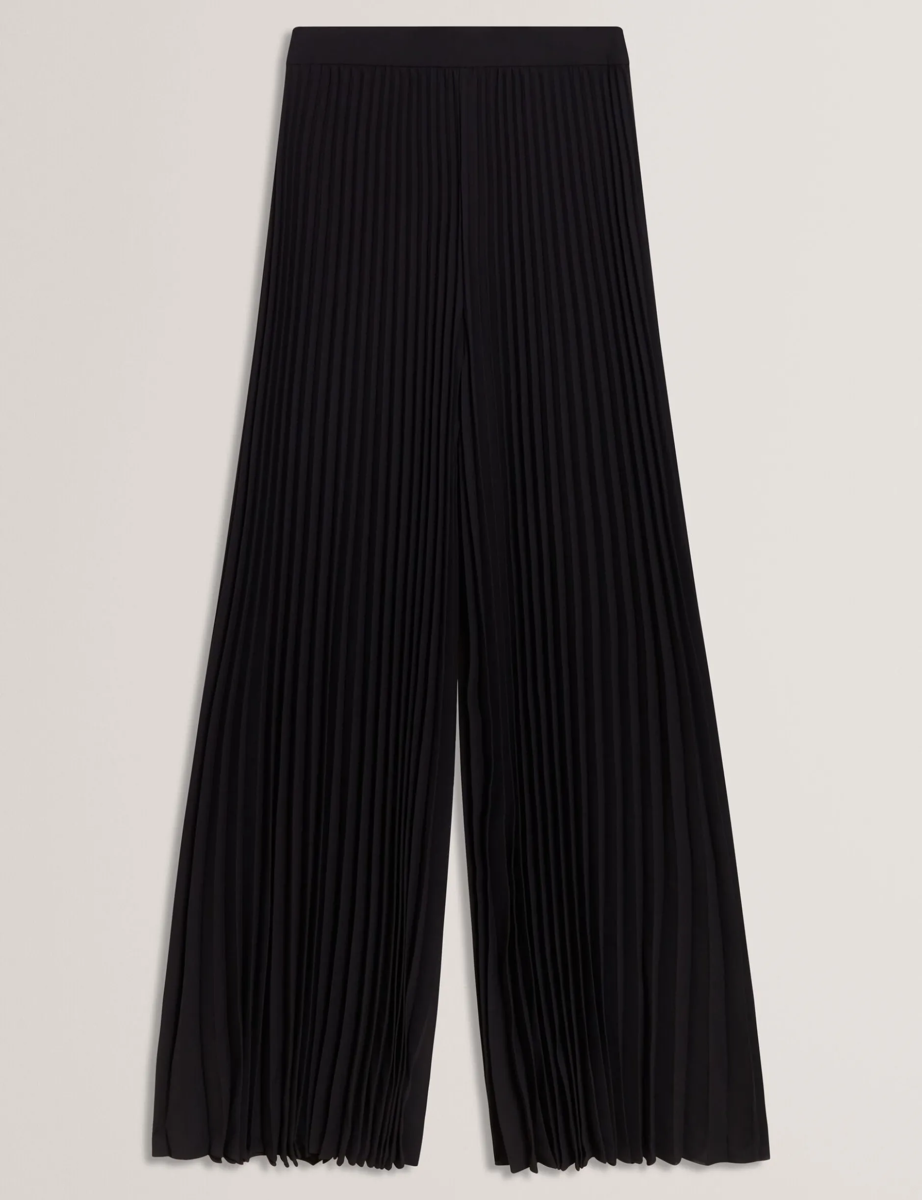 Plissierte Palazzo-Hose mit weitem Bein