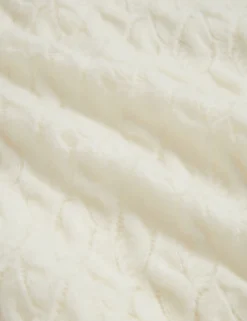 Pointelle Zopfstrickpullover aus Wolle