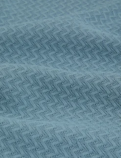 Polohemd mit Zickzack-Strickmuster und offenem Halsausschnitt