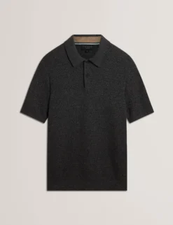 Poloshirt mit strukturierter Stricknaht