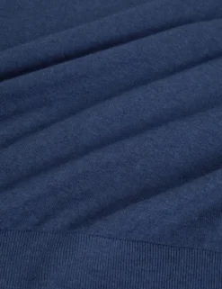 Pullover mit gerolltem Saum und Rundhalsausschnitt aus Leinenmischung