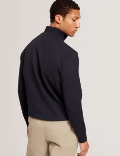 Pullover mit halben Reißverschluss und Karomuster