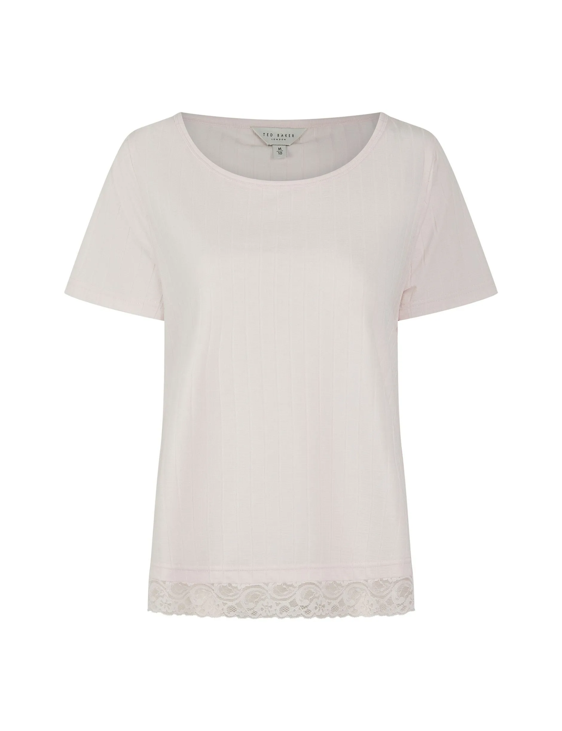 Pyjama-Set aus Jersey mit weitem Bein und Spitzenbesatz