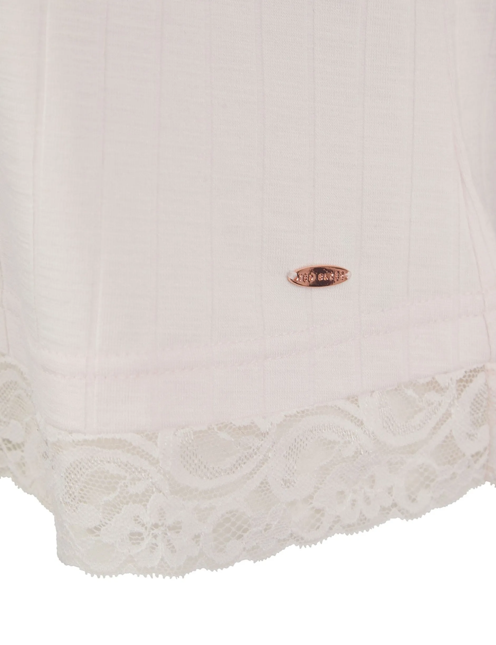 Pyjama-Set aus Jersey mit weitem Bein und Spitzenbesatz