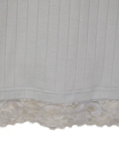 Pyjama-Set aus Jersey mit weitem Bein und Spitzenbesatz