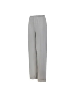 Pyjama-Set aus Jersey mit weitem Bein und Spitzenbesatz