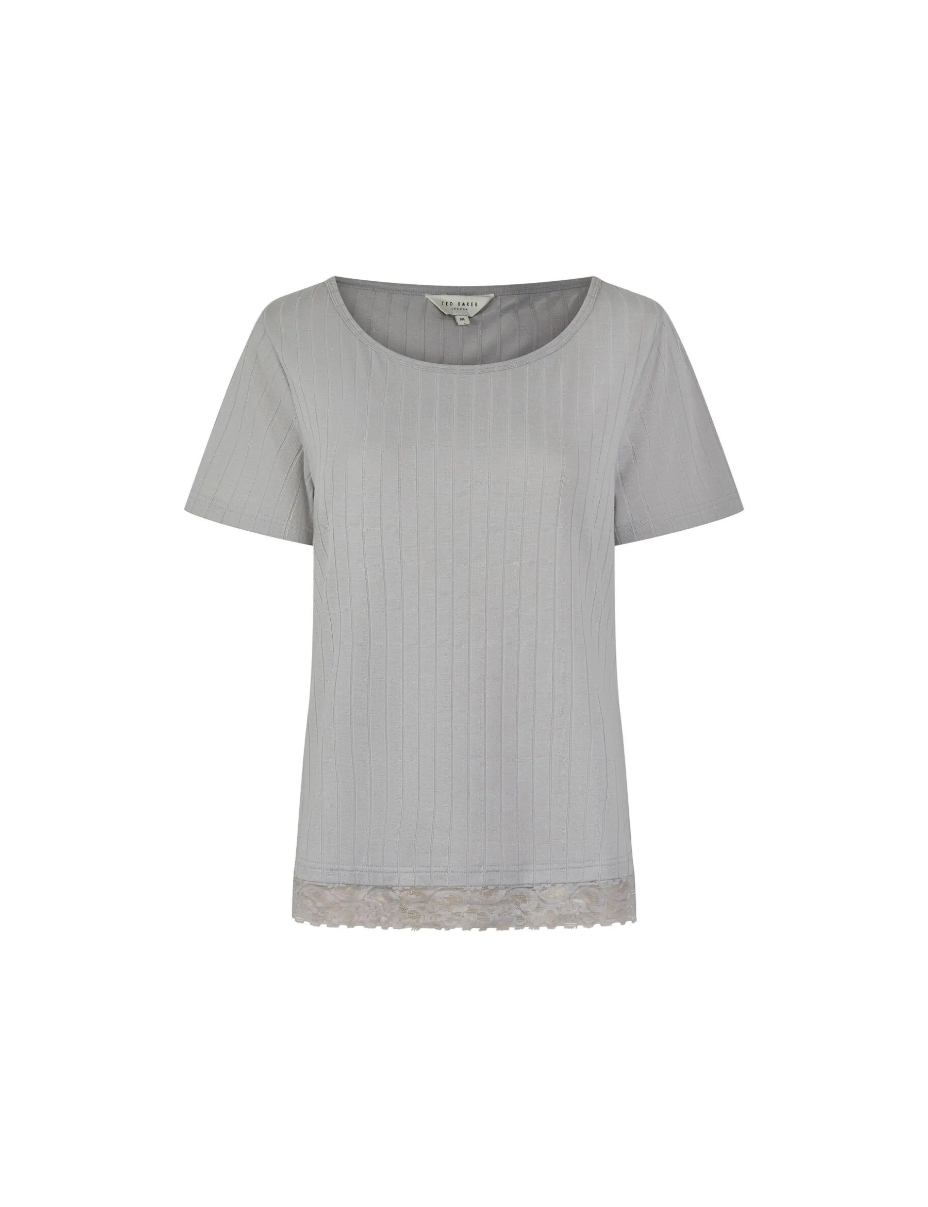 Pyjama-Set aus Jersey mit weitem Bein und Spitzenbesatz