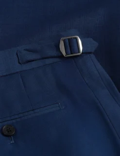 Regular Fit Hose aus reiner Wolle mit Fischgrätmuster