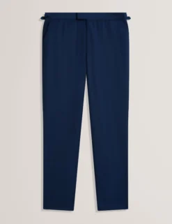 Regular Fit Hose aus reiner Wolle mit Fischgrätmuster