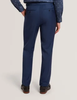 Regular Fit Hose aus reiner Wolle mit Fischgrätmuster